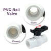 Dijedev 3/4 inch PVC Ball Valve, 2Pcs Shut Off Valve