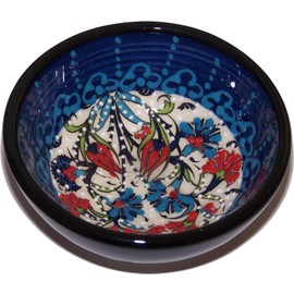 Holy Land Market Turkish Ceramic Bowl - Blue Motif - 3 inches