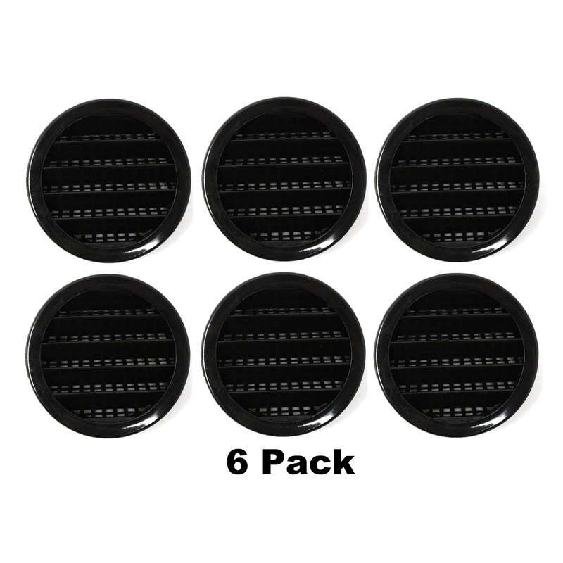 2.5" Round Plastic Louver Soffit Air Vent Reptile Screen Grille