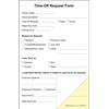 Employee Time Off Request Forms on 2 Part Carbonless Paper