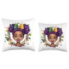 Little Miss Mardi Gras Fleur-de-lys Purple Bow Coquette Throw Pillow