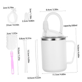 FOMIYES Leak Drinking Cup for Elderly Unbreakable Sippy Cup with Ergonomic Handle for Patients and Seniors Prevents Spills Easy to Grip for Home Hospital Use