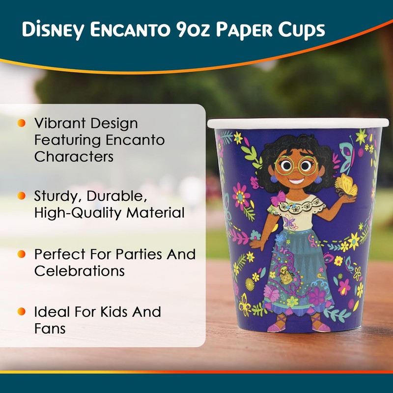Disney's Encanto Multicolor & Fun Plastic Party Cups - 9oz