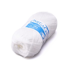 OMEGACRYS [100grs] - by Omega - Fine Crystal Yarn Great for All Crafts - Color 01-White 200