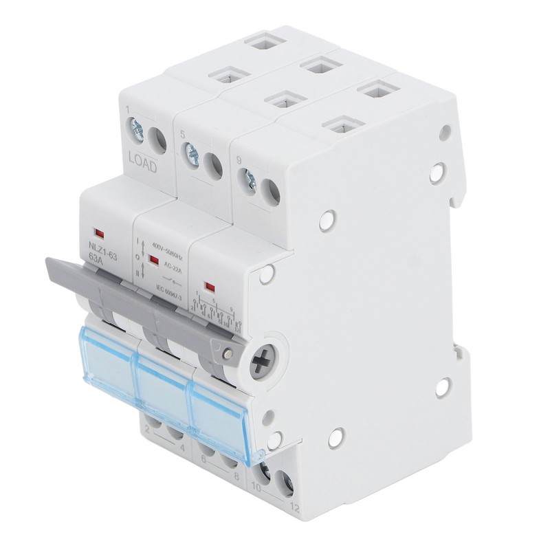 Dual Power Manual Transfer Switch DIN Rail Mount 3P Interlock