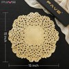FAVE Gold Round Placemats Set of 6, Washable Place Mats
