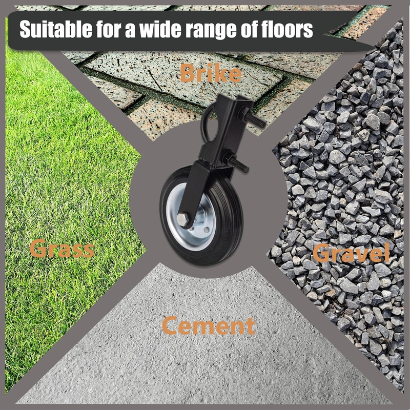 Auxdee 6" Heavy Duty Gate Wheel Pack of 1, Farm