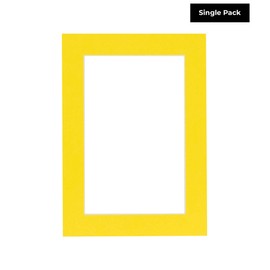 11x14 Mat Bevel Cut for 9x12 Photos - Acid Free Yellow Precut Matboard with Backing Board and Crystal Clear, Self Seal Photo Mat Bag - for Pictures, Photos, Framing - 4-ply Thickness