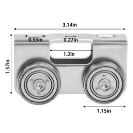P2750-EG Trolley Assembly 4 Wheel Light Duty for Use with All 1-5/8" P1000, P1001, P5000, P5001, P5500, P5501 or Taller Strut Channel, Unistrut, Superstrut (4Pack)