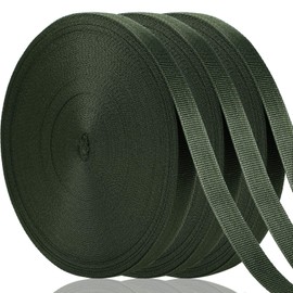 Tree Tie Green Strap Garden Tie Webbing Strap Garden Tie Plant Supports Tree Tie Staking for Outdoor Use, Plant Supports, Grafting, Straightening Supplies (443 Feet x 1 Inch, Dark Green)