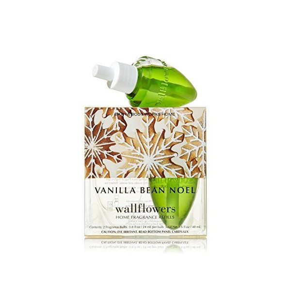 Bath and Body Works Vanilla Bean Noel Wallflowers Home Fragrance Refill 2 Bulbs