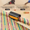 2 Pack Wrapping Paper Cutter with 3 Replaceable Blades,Slider Wrap