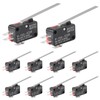 DWEII 10Pcs Lead Limit Switch Long Straight Hinge Lever V-153-1C25