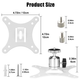 2-Be-Best Projector Mount Mini Projector Ceiling Mount Adjustable Bracket Swivel Mounts for Mini Projectors White