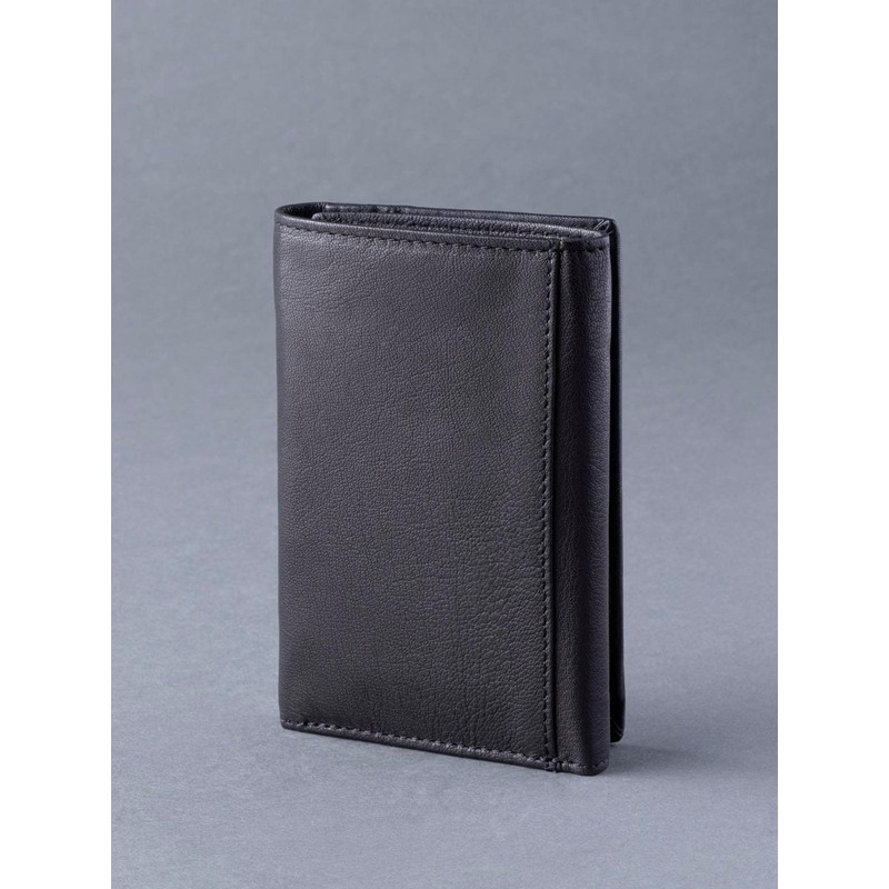 Lakeland Leather Mens Trifold Wallet in Black