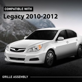 G-PLUS Front Bumper Grille Grill Chrome Shell w/Black Fit Subaru Legacy 2010-2012 91121AJ03B, SU1200142