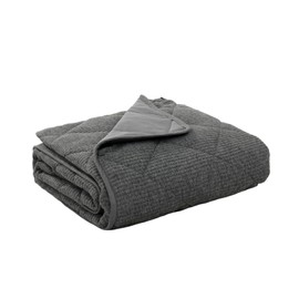 ZonLi Weighted Blanket Quilted for Adults, Queen Size Thick Cotton Blanket with Premium Glass Beads(20 lbs, 60" x 80"), All-Season Breathable Bedding, Gray