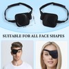 Pack of 2 Single Eye Patches, Three-Dimensional, Elastic, Adjustable Eye