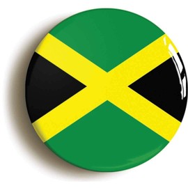Ozorath JAMAICA FLAG BADGE BUTTON PIN (Size is 1inch/25mm diametr) REGGAE RASTAFARIAN JAMAICAN