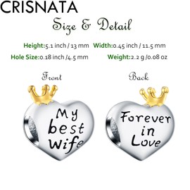 925 Sterling Silver Rose/Yellow Gold Plated Valentine's Day Charms, Meteor Star, Magnolia, Arrow Heart, Princess Crown Beads, Fits European Charms Bracelet, Gifts for Girlfriend/Wife/Husband, Sterling