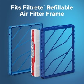 Filtrete 20x25x4 Refillable Air Filter replacement, MPR 1000, MERV 11, Allergen Defense, 2 Pack, use with reusable air filter frame of Filtrete Refillable Air Filter Kit 20x25x4, for HVAC, Furnace, AC