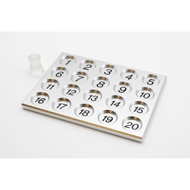 VULCANIX Aluminum 20 Counter TCG Card Game Thin with Pieces, Silver