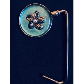 Unknown Blue Handbag Purse Hook Bag Caddy Tote Holder Portable Table Hanger Gift Bridal