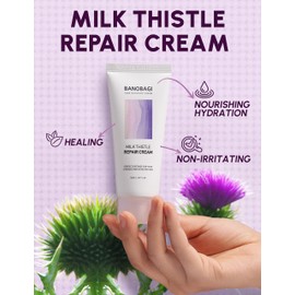 BANOBAGI BANOBAGI Milk Thistle Repair Cream | Korean Skin Care Face Moisturizer Face Cream for Women & Men | Korean Moisturizer Barrier Repair Cream w/Centella Asiatica & 50% Burdock Root Extract (1.01oz)