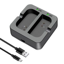 Battery Charger for Ring Rechargeable Battery,Dual Ring Battery Charger Station for Ring Spotlight Cam Battery,Ring Video Doorbell 2/3/4,Ring Stick Up Cam (Ring Batteries NOT Included)