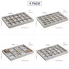 DIOMMELL Set of 4 Stackable Velvet Jewelry Trays Organizer, Jewelry