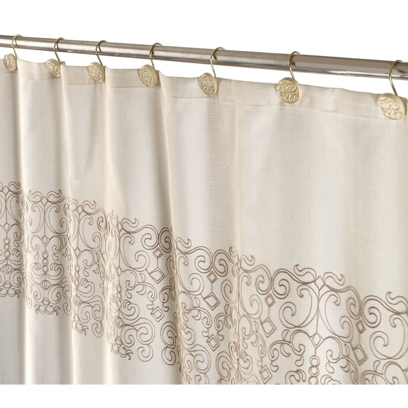 Creative Scents Shannon Decorative Shower Curtain Hooks Gold - Set