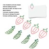 100pcs Metallic Paper Clips Strawberry Pea Shape Antislip Anti Rust