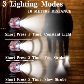 Headlights for Croc 2pcs, Flashlights Attachment for Croc, Light Up Charms Accessories for Kids Adults Men Women, Clip on Clog Headlights for Crock Shoe, IPX5 Waterproof for Walking Camping Hiking