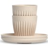 HUSKEE Espresso Cups Set of 2 - Reusable Small Coffee