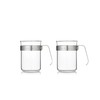 Barista & Co Metal Frame Cups, Electric Steel, Set of