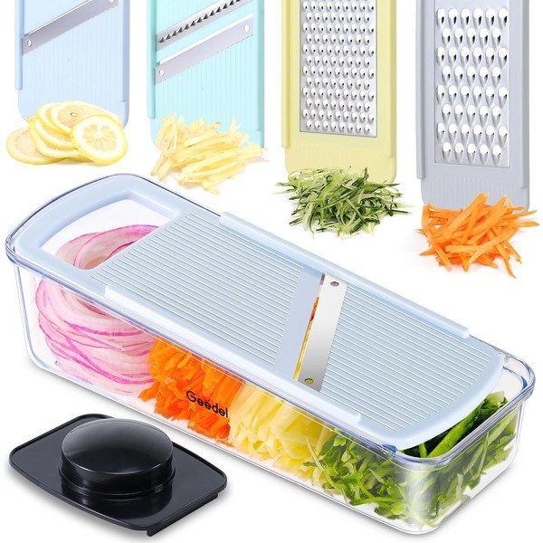 Geedel Mandoline Slicer for Kitchen, Potato Onion Slicer Vegetable Cutter,
