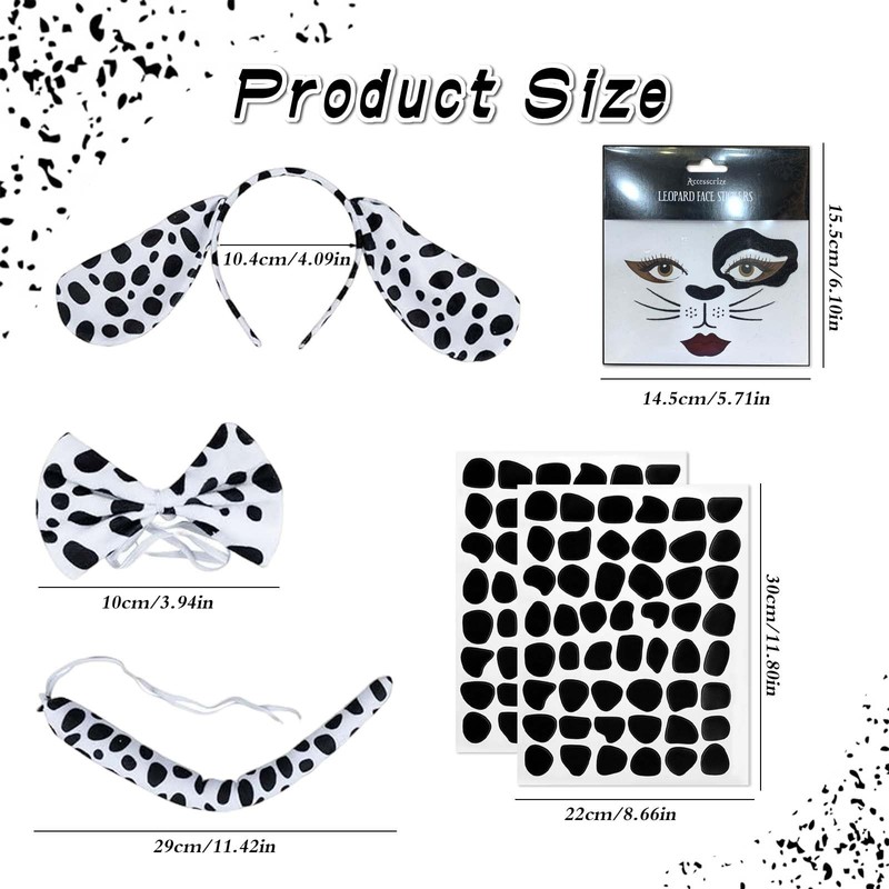 Playing Dalmatian Costume Set for Young People - Includes Fluffy