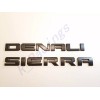 GM 4PCS Matte Black Denali Sierra Emblem Letters Fit GMC