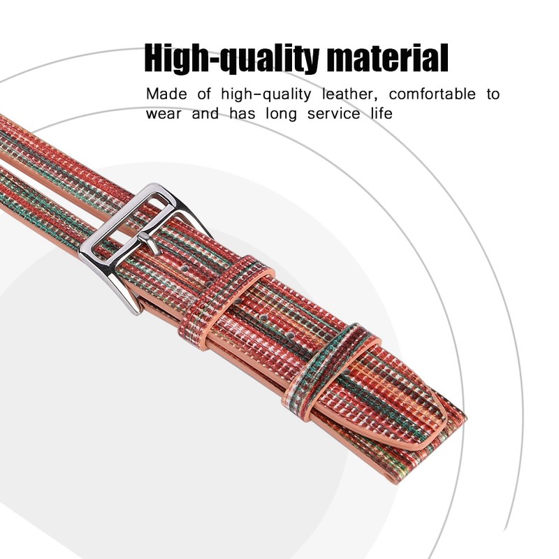 Color Double Circle Leather Watch Strap For Watch Serise1/2/3 42mm