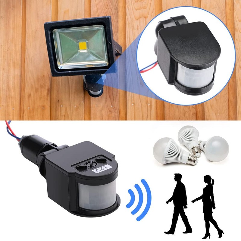 Aqevn 3pcs Black Motion Detector Motion Sensor Light Switch Outdoor