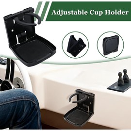 Portavasos ajustable de acero inoxidable 304, soporte de vasos plegables para coche, hogar, camiones, caravanas, barcos, caravanas, yates (negro)
