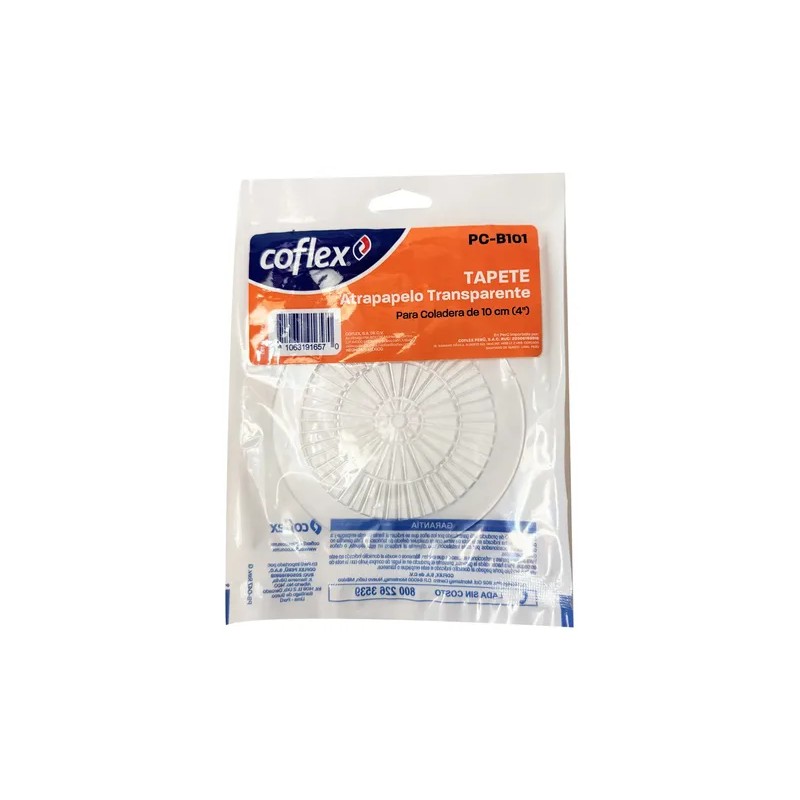 Tapete Atrapapelo Coflex PC-B101 Transparente para Coladera 11.2cm