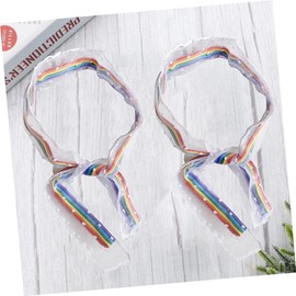 Baluue 1set Rainbow Dots Hair Band Mesh Lace Hair Accessories for Women for Festivals and Everyday Material Unique Design