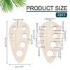 PH PandaHall 2pcs Wooden Herb Stripping Tool 8 Holes Teardrop