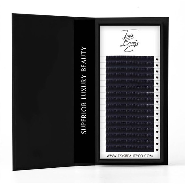 TAY'S BEAUTY CO. Cashmere Silk Eyelash Extensions Trays Matte Black
