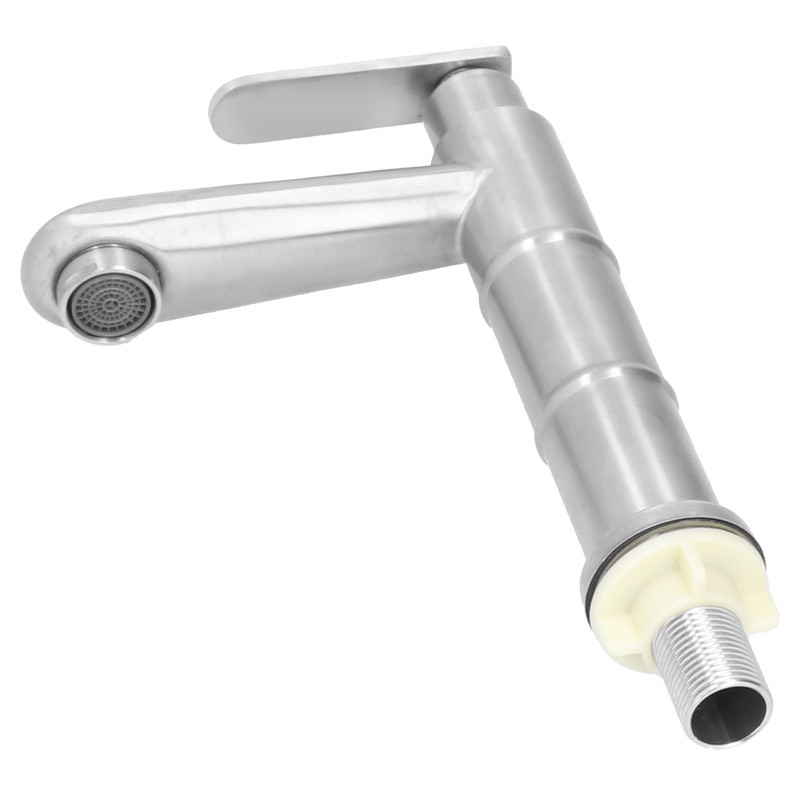 Bamboo Shape Stainless Steel Basin Faucet Cold Water Sink Faucet
