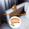 Couch Tray Burlywood Bamboo Folding Sofa Arm Clip Table for
