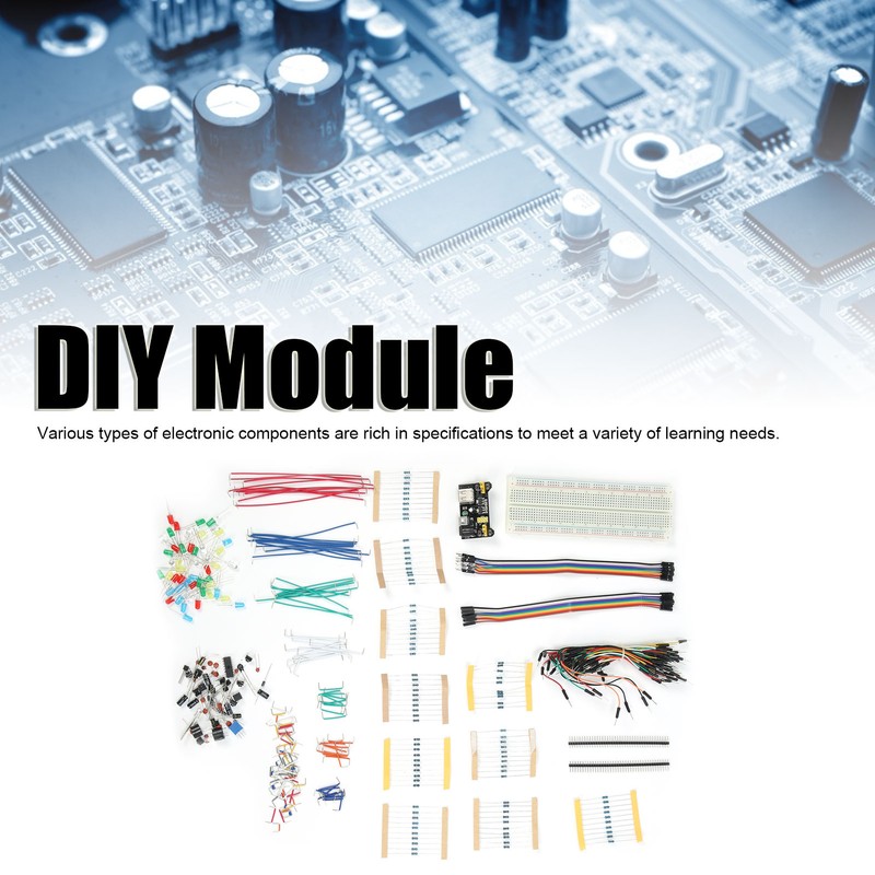 DIY Electronic Component Kit Jump Line Breadboard Ceramic Capacitor Resistor