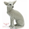 handmade Porcelain Figurine of Oriental Shorthair Cat Kitty Kitten