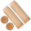 Omabeta 2pcs Eco-Friendly Tube Portable Tea Storage Cylinder Mini Round